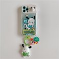 thumbnail image 1 of Funda trasera para teléfono Iphone 11, 12, 13, 14 Pro Max, bonita melodía de kitty kuromi, cinnamoroll con adornos de muñecas, espejo de maquillaje, 1 of 4