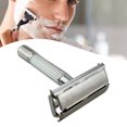 thumbnail image 2 of 1 Set Blade Razor with Cleaning Brush Double-sided Sharp Vintage Boxed Manual Beauty Tool Stainless Steel Men Razor Exfoliating Handle for Travel, 2 of 8