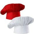 thumbnail image 2 of LEEYNEER Chef Hat Adult Adjustable Elastic Baker Kitchen Cooking Chef Cap, 2 of 2