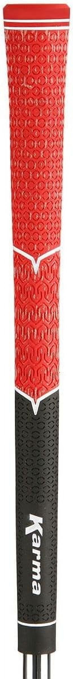 Karma V-Cord Black/Red Standard Golf Grips 9-Piece Bundle