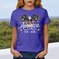 thumbnail image 5 of idosla 250 Anniversary USA Shirt Women's Retro Statue of Liberty 250Th T-Shirt Casual Flag Patriotic Shirt (Blue, XXL), 5 of 8