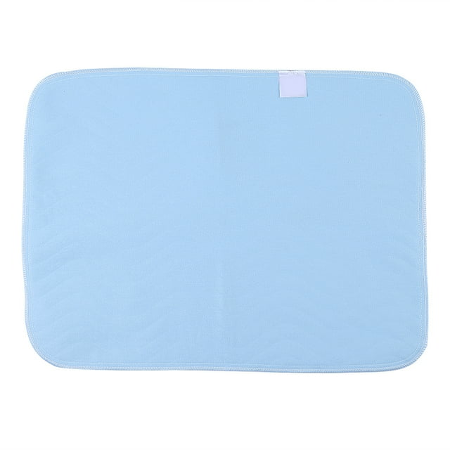 Fosa 2 Pcs Tapis Réutilisable Lavable et Tapis Absorbant pour Adultes Incontinence Bleu + Blanc 45 * 60, Tapis à Carreaux, Tapis Absorbant
