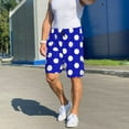 thumbnail image 3 of Daiia Blue And White Polka Dot Mens Woven Stretch Pajama Short,Short Pajama Pants-X-Large, 3 of 7