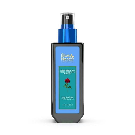 Blue Nectar Body Mist for Women and Men. Long Lasting Uplifting Body Spray with Himalayan Rose and Cardamom
