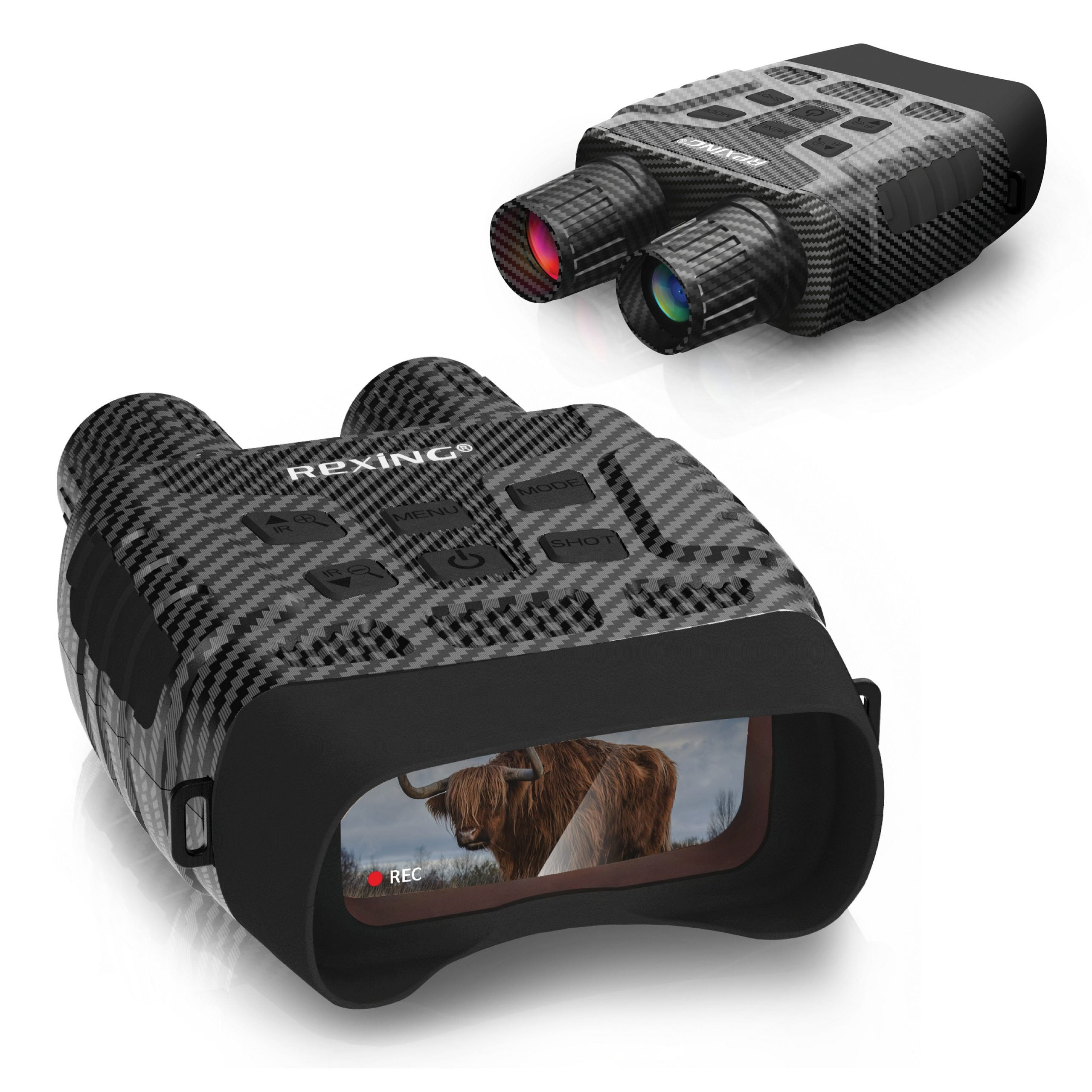 Rexing B1 10 x 25 Digital Night Vision Binoculars, Infrared (IR