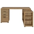 thumbnail image 3 of Coaster Yvette 60-inch 3-drawer L-Shape Engineered Wood Computer Desk in Mango, 3 of 10