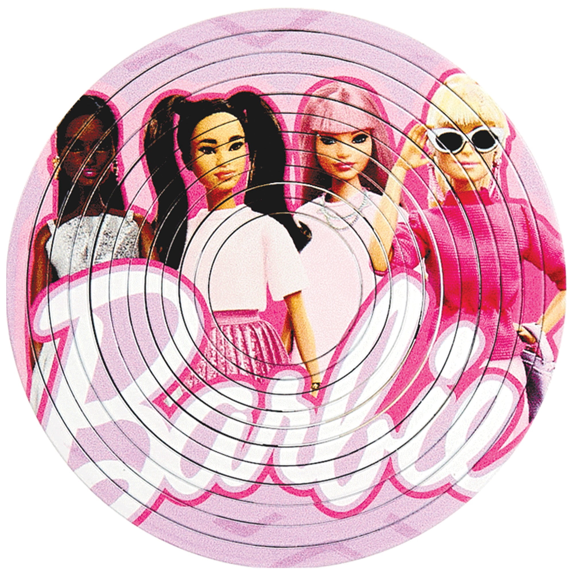 Spin Flip Puzzle: Barbie Glam Girls - 12 Rings - 2-In-1: Double-Sided Puzzle, Spin-Flip-Solve, 360 Degress Of Puzzling, Licensed, Adults & Kids 8+