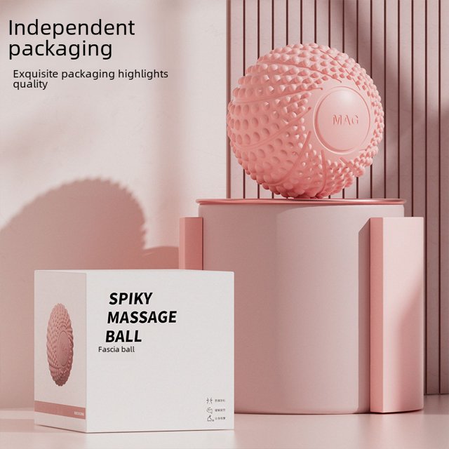 Pelota de fascia para masaje de pies, pelota de yoga para relajación muscular, pelota de erizo para pies, pelota de fitness magnética para yoga, pelota de maní para arco del pie