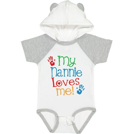

Inktastic My Nannie Loves Me Gift Baby Boy or Baby Girl Bodysuit
