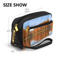 thumbnail image 3 of Portable Makeup Storage Bag 7.87×3.35×2.16in Portable Design Pu Leather Made Of A Bag For Multi-Use Autumn Lake, 3 of 4