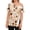 Light Brown, variant on Post Shoulder Surgery Shirts for Women Cute Print Tear Away Recovery Lightweight Full Open Side Snap T-Shirt with Pocket Short Sleeve Adaptive Chemo Port Lounge Blouses Light Blue 3XL
