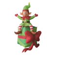 thumbnail image 1 of Celebrations 9069543 6 ft. Inflatable Elf with Presents, 1 of 1