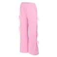 thumbnail image 6 of Audhol Wide Leg Sweatpants Women! Women's Jogging Bottoms with Bow and Wide Leg Elastic Waistband Sweat Baggy Trousers with Pocket Country Trousers for Women Womens Sweatpants Red 2XL, 6 of 7