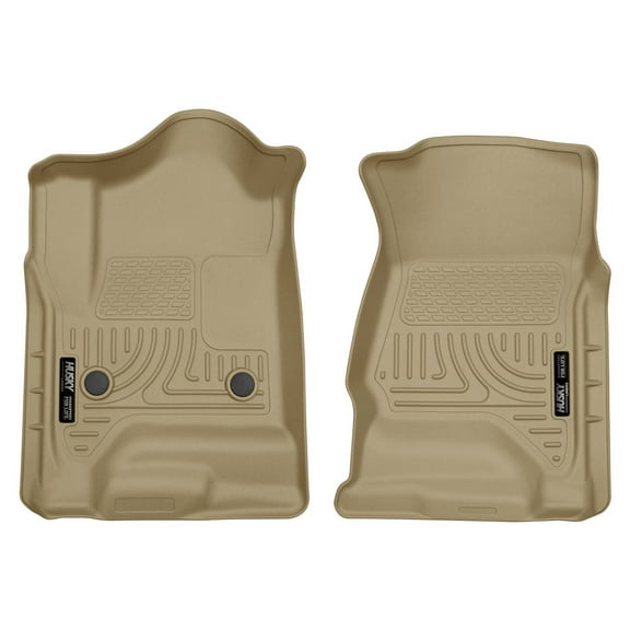 Husky Liners 18233 Weatherbeater Floor Mats Fit 2014-2020 Escalade/Suburban/Yukon/Tahoe/Silverado/Sierra Crew/Double Cab Front Row Liners 2pc Tan