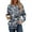 Dark Blue, variant on Women's Oversized Winter Cute Floral Print Thin Hooded Sweatshirt Pullover with No Pocket for Trendy Fall Clothes