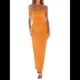 thumbnail image 3 of Vestido Ajustado con Tirantes Finos para Mujer, Informal, de Verano Color Naranja S, 3 of 8
