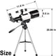 thumbnail image 2 of Telescopio astronómico refractor con trípode y apertura de 150 x 70 mm para principiantes., 2 of 8
