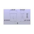 thumbnail image 2 of Richelieu BP870174 Expression 1-3/8" Oval Cabinet Knob - Chrome, 2 of 2
