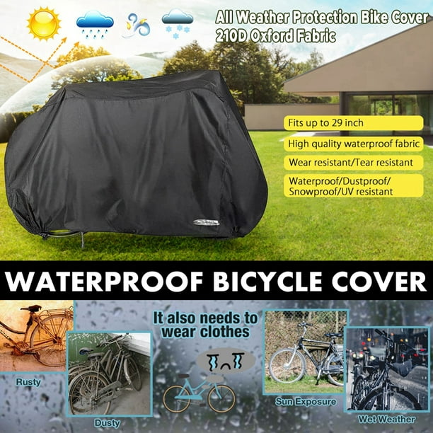 Housse Velo Exterieur Anti-UV Protection Poussière Résistant Impermeable  Pluie pour de Vélo Bicyclette Cycle Scooter