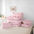 thumbnail image 6 of Homewish Chic Pet Dog 7-Piece Twin Bedding,Cartoon Animal Bedding Comforter Set,Pink,Pink Reversible, 6 of 8