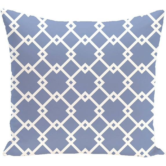 Simply Daisy 16" x 16" Link Lock Geometric Print Outdoor Pillow