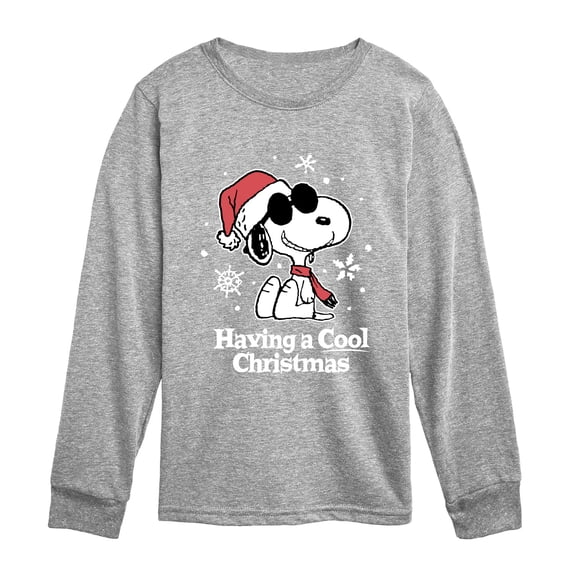 Peanuts - Having a Cool Christmas Long Sleeve Graphic T-Shirt