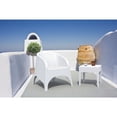 thumbnail image 4 of Luxury Commercial Living 18" White Outdoor Patio Wickerlook Square Side Table, 4 of 9