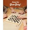 thumbnail image 3 of Checker Pieces WE Games de madera (24 pulgadas), color marrón y natural, 3 of 9