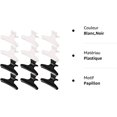 thumbnail image 2 of 12 piezas de pinzas para el cabello con forma de mariposa, pinzas para el cabello con forma de mariposa, pasadores con pinza en blanco y negro, 2 of 3