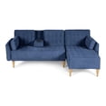 thumbnail image 2 of Sala Modular Reversible De Velvet Azul Modelo Hassan, 2 of 9