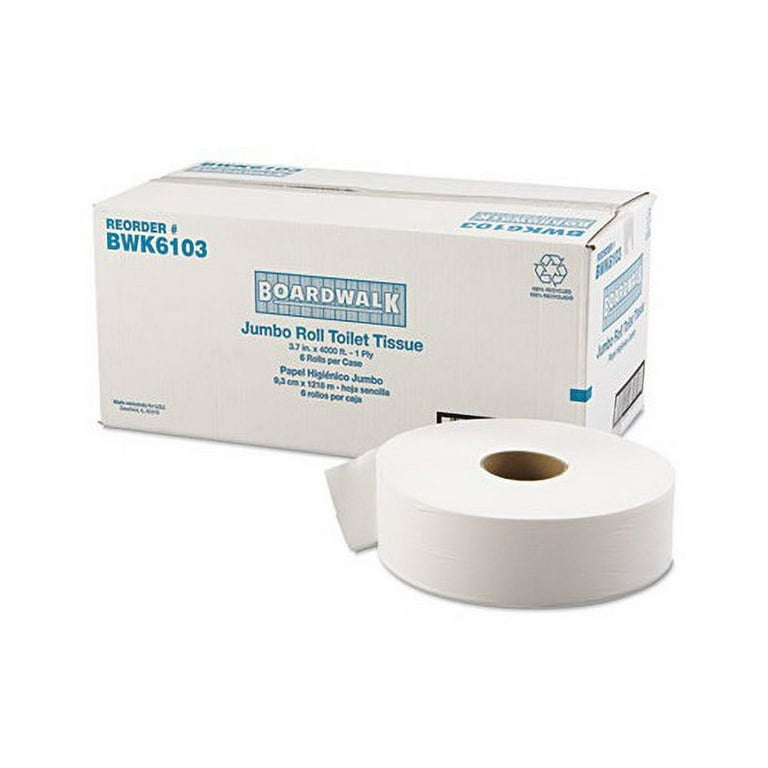 JRT Bath Tissue, Jumbo, Septic Safe, 1-Ply, White, 3.5 JRT Bath Tissue, Jumbo, Septic Safe, 1-Ply, White, 3.5