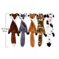 thumbnail image 3 of Prettyui 5 PCS Pet Dog Cat Skinny No Stuffing Squeaky Plush Dog Sound Toy Puppy Squeak Toys Raccoon Squirrel Tiger Fox Lion, 3 of 7