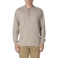 thumbnail image 4 of Hanes Hommes Beefy-T Manches Longues Henley, L, Croix Galet, 4 of 4