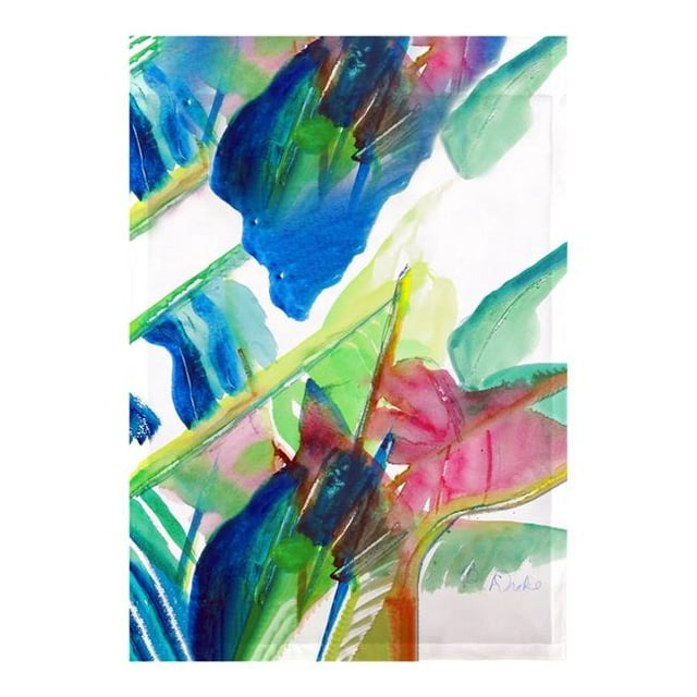 Betsy Drake FL1123 Drapeau 12.5 x 18 Po Palmes Roses