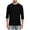Black, variant on Hsovts Soft Cotton Blend Men 3/4 Quarter Sleeve Tee Crew Neck Plain Casual Pullover T-Shirt For Everyday Outfits Black XL