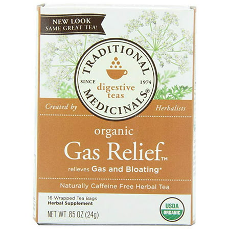 TRADITIONAL MEDICINALS Gas Relief Tea 16 BAGS (Best Tea For Gas Relief)
