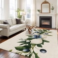thumbnail image 2 of 5'x8' Area Rugs, Spring Floral Indoor Outdoor Area Rug for Living Room Bedroom, Botanical Green Blue Summer Floral Washable Bathroom Rugs Kitchen Floor Carpet Mats Home Decor Aesthetic, 2 of 8