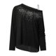 thumbnail image 4 of Camisas informales de manga larga para mujer, jersey con hombros descubiertos, blusa holgada con lentejuelas brillantes, Tops tipo túnica Pompotops gfhjh15342, 4 of 8