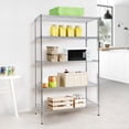 thumbnail image 2 of 5 Tier Wire Shelving Unit, Height Adjustable Wire Shelves with 2200 LBS Capacity, Metal Storage Rack Organizer for Laundry, Kitchen, Bathroom, Pantry, Closet (18"D x 42"W x 71"H, Chrome), 2 of 8