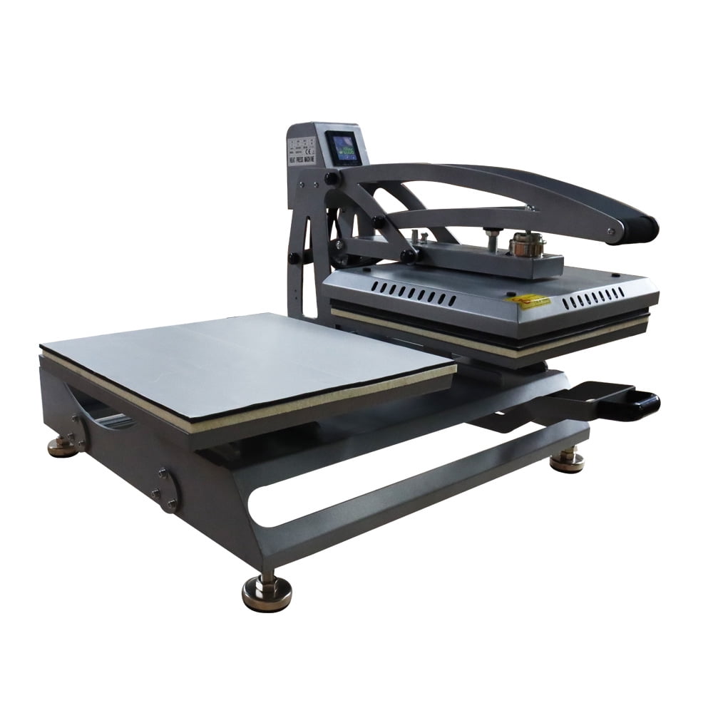 INTBUYING 15x15in Flat Heat Press Machine Double Station Magnetic Heat Sublimation Transfer Cloth Bag Printing