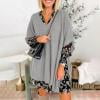 thumbnail image 1 of PEONAVET Chandails pour Femmes Manteau Tricoté à Manches pour Femmes Chandail Col Rond Ample Cape Chandail, 1 of 7