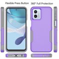 thumbnail image 2 of For Motorola Moto G 5G 2025 Case, 2 in 1 Hard PC Phone Case for Moto G Play 5G 2025 6.7", Takfox Rubber & Rugged Sturdy Shockproof Full Body Protection Case Cover,Purple, 2 of 9