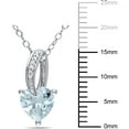thumbnail image 2 of Everly Women's Aquamarine Sterling Silver Necklace, 2 of 5