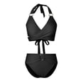 thumbnail image 4 of VerPetridure Women's Halter Bikini Sets Two Piece Swimsuits High Waisted Bathing Suits for Women Summer Solid Sexy Swimwear, 4 of 8