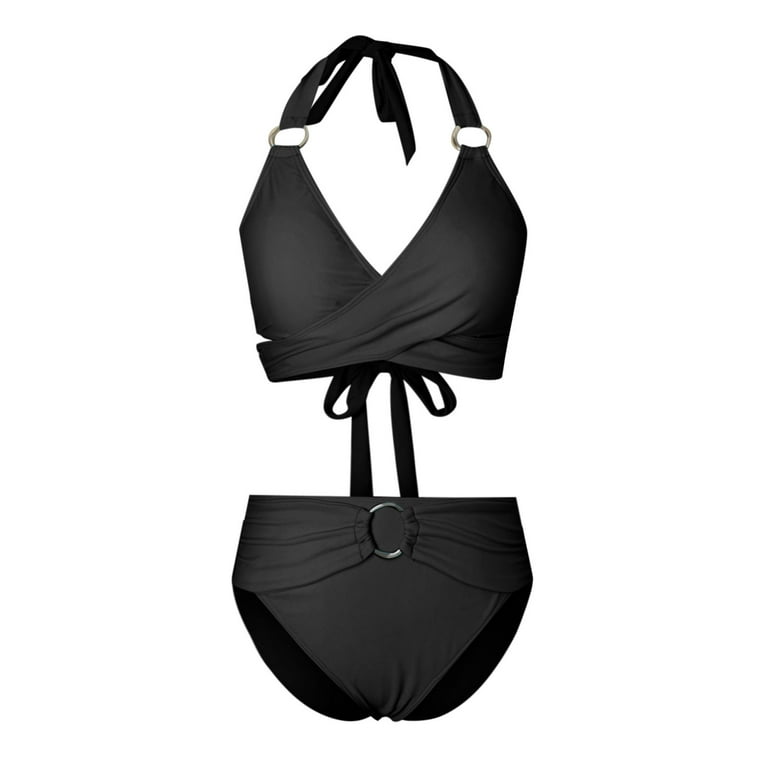 Homenesgenics Swimsuits for Women Full Coverage 2 Piece Cover Up Plus Size  Summer Swimsuit Women Two Piece Filled Swimwear with Chest Pad Wireless