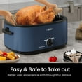 thumbnail image 6 of Sunvivi Electric Turkey Roaster Oven with Glass Lid, Removable Pan & Rack - 26 Qt, Blue, 6 of 9