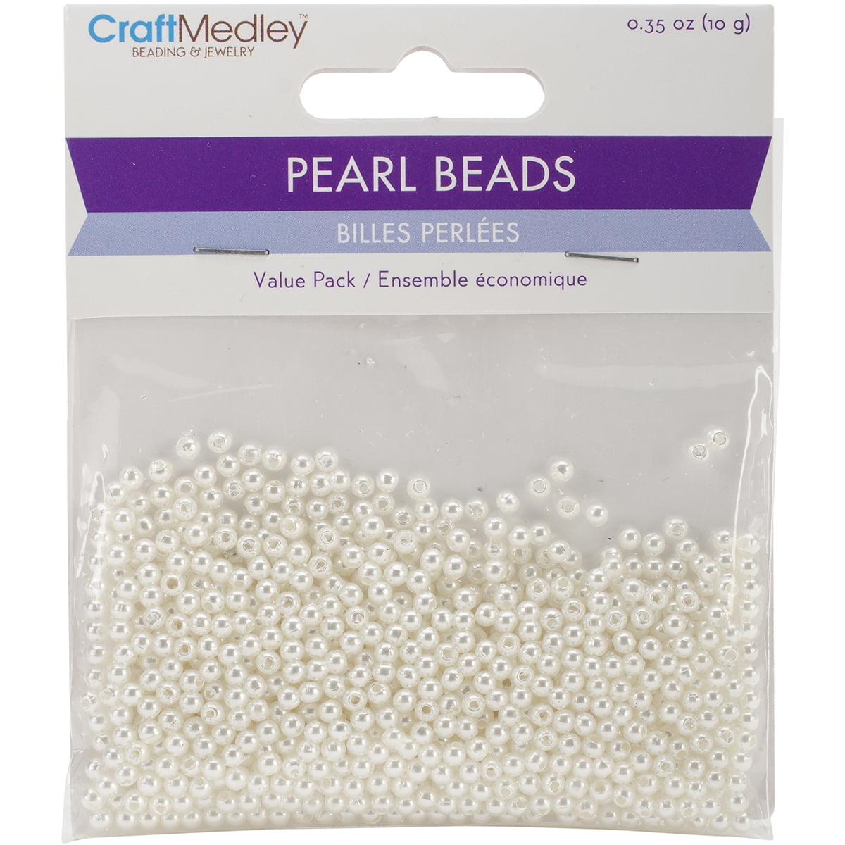 3mm pack of 7g approx Craft Factory Round Pearl Beads 