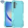 thumbnail image 2 of Designed for Samsung Galaxy A35 5G Back Hybrid Slim Fit Thin Lightweight Hard PC Bumper Frame 2in1 Shockproof Armor Protection Phone Case Cover [Teal Mint], 2 of 11