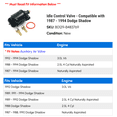 thumbnail image 2 of Idle Control Valve - Compatible with 1987 - 1994 Dodge Shadow 1988 1989 1990 1991 1992 1993, 2 of 2