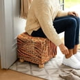 thumbnail image 3 of TSOVTHRID Tiger Stripe Print Ottoman Cover Square, Rectangle Stretch Ottoman Slipcovers Soft Storage Foot Rest Cover with Elastic Bottom, Machine Washable, 3 of 7